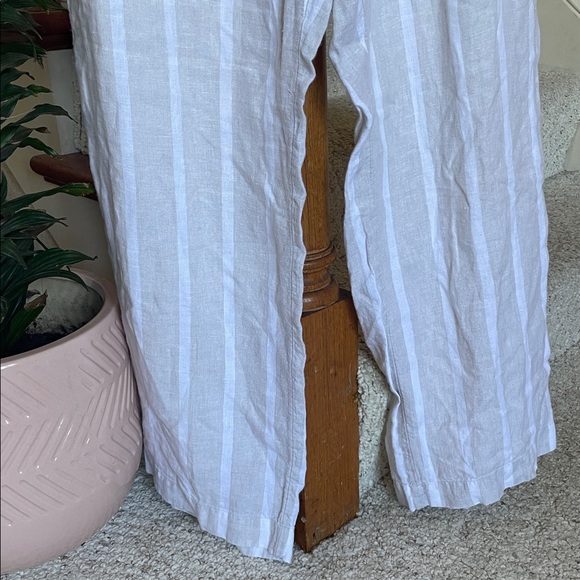 Charter Club Linen Luxury Cream Beachy Coastal Pants - Picture 3 of 9